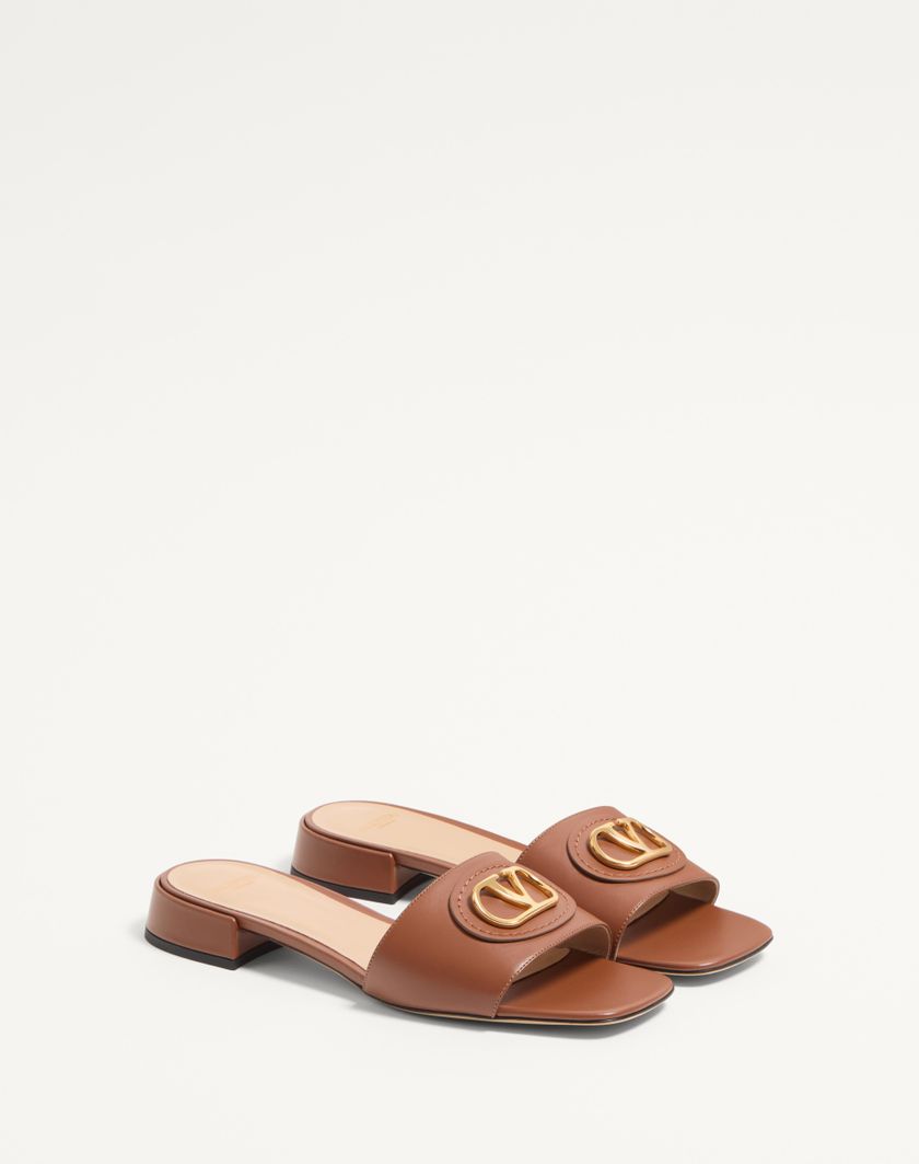 VLOGO SIGNATURE SLIDE SANDAL IN CALFSKIN 20MM - Image 1
